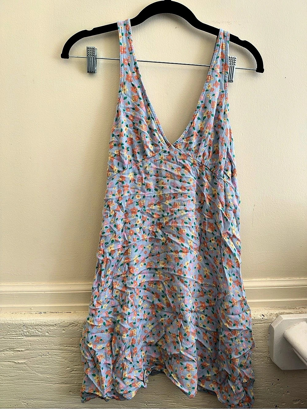 Billabong Floral Mini Dress Blue & Pink